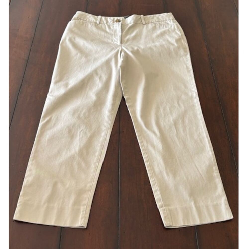 Talbots Size 6 The Perfect Crop Pants Khaki - Picture 1 of 3